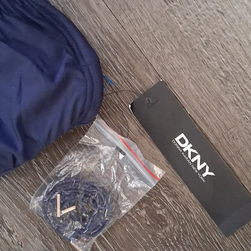 DKNY Bandeau Swimdress Swimsuit Navy Size 6 New - Picture 3 of 7